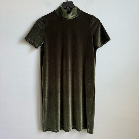 Madewell Velvet High Neck Mini Dress - Picture 4 of 13